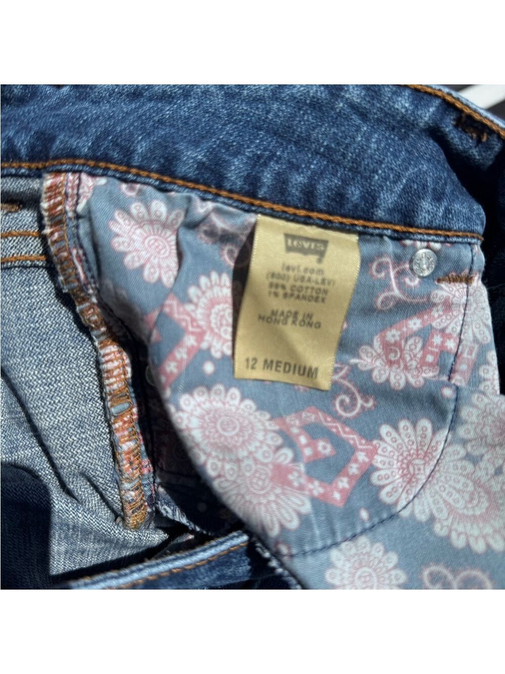 Levi's Jeans Genuinely Crafted slender boot cut 526 size 12 medium flower pocket - Picture 3 of 13